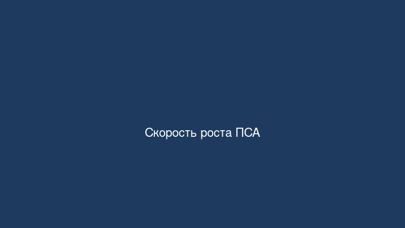 Скорость роста ПСА